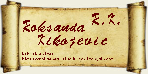 Roksanda Kikojević vizit kartica